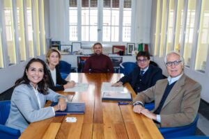 Giovanna Boggio Robutti (FEduF), GiovanniMalagò( CONI), LucaPancalli (PresidenteCIP), AntonellaBaldino (ICS)