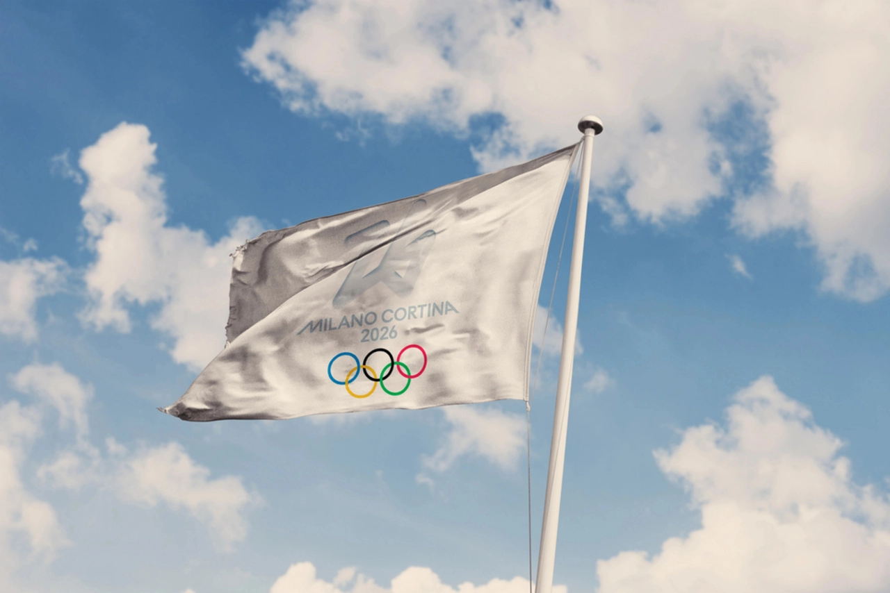 Bandiera Giochi Milano Cortina 2026